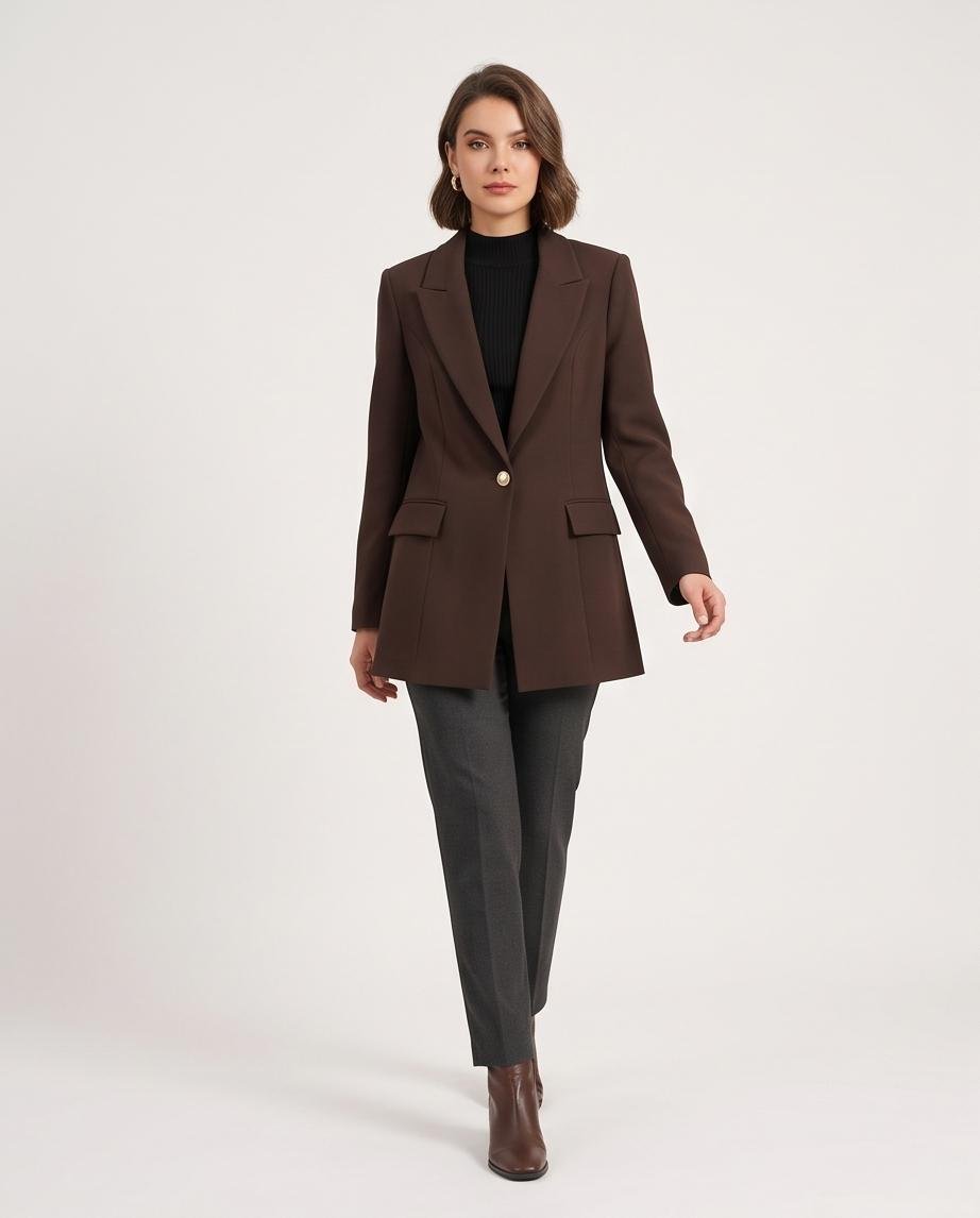 TEK DÜGME CEPLER KAPAKLI 75 BOY KTEP BLAZER CEKET