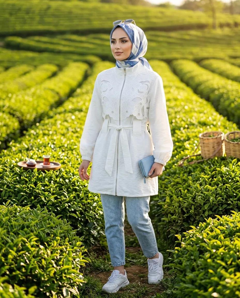 KAP CEKET BRODE İŞLİ FERMARLI ASTARSIZ KAP - Resim 2