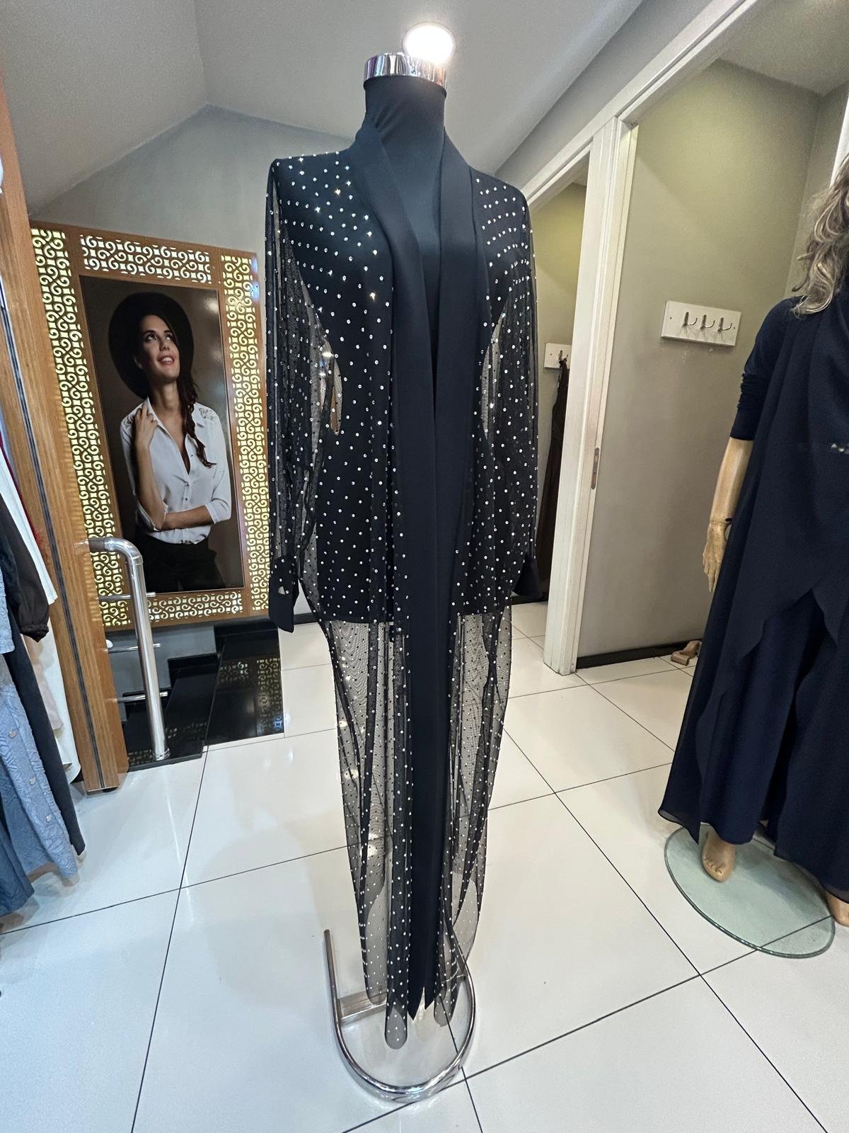 KOMPLE TAŞLI YARASA KOL TÜL ABAYA - Resim 9