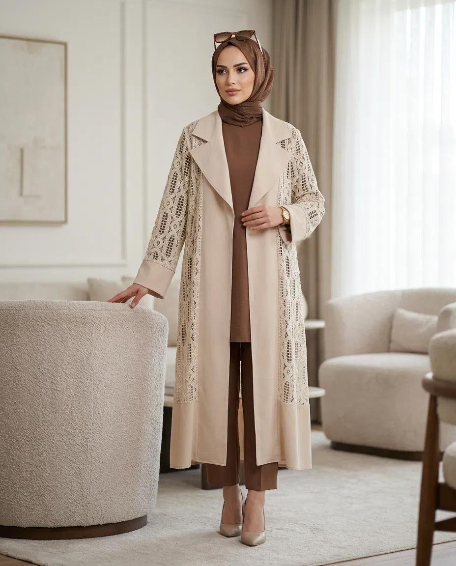 B B ERKEK YAKA GÜPÜR ABAYA - Resim 1